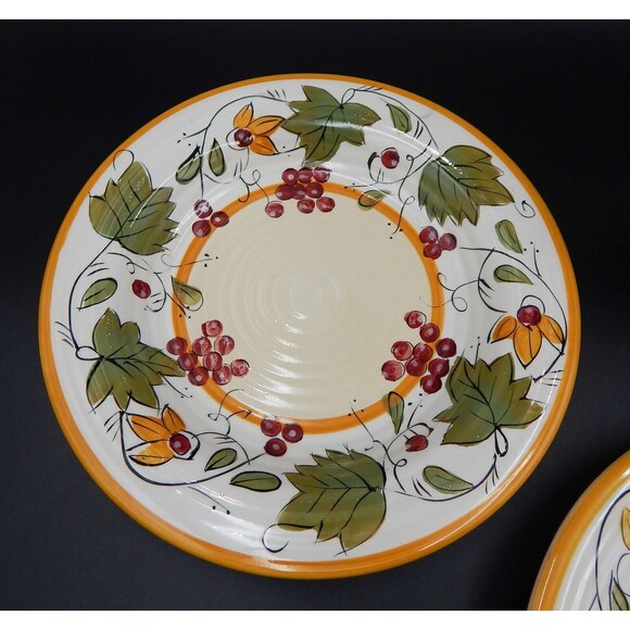 Pier 1  Imports Chateau Napa Salad Pasta Dish Bowls Earthenware Hand-painted S/5 - Picture 3 of 14